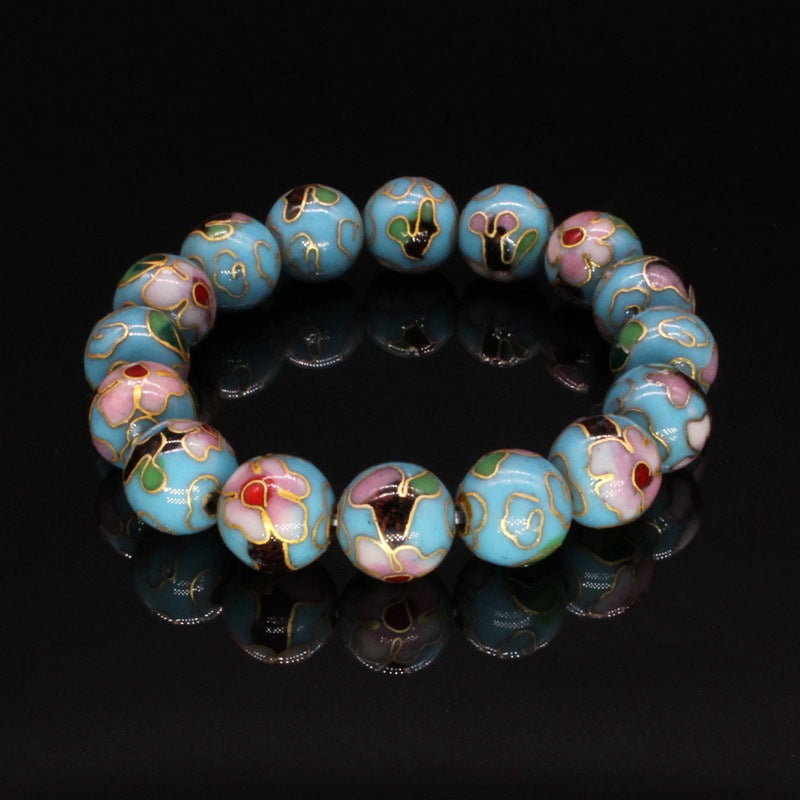 Chinese Cloisonné｜Round Bead Bracelet